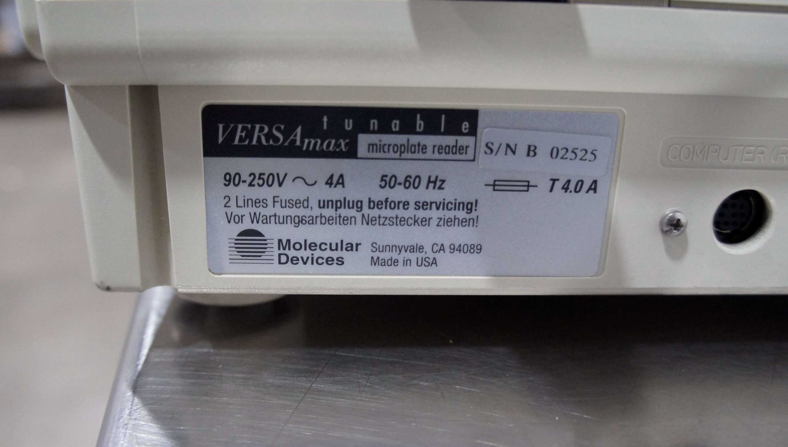 Molecular Devices Tunable Microplate Reader VersaMax BaneBio
