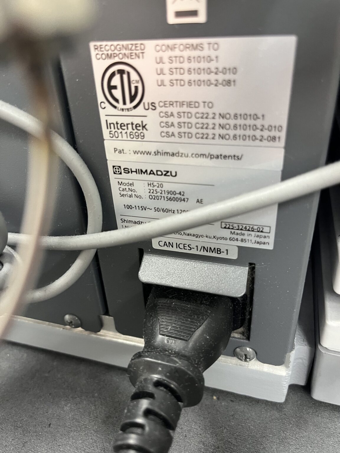 Shimadzu Corporation Gas Chromatograph Mass Spectrometer