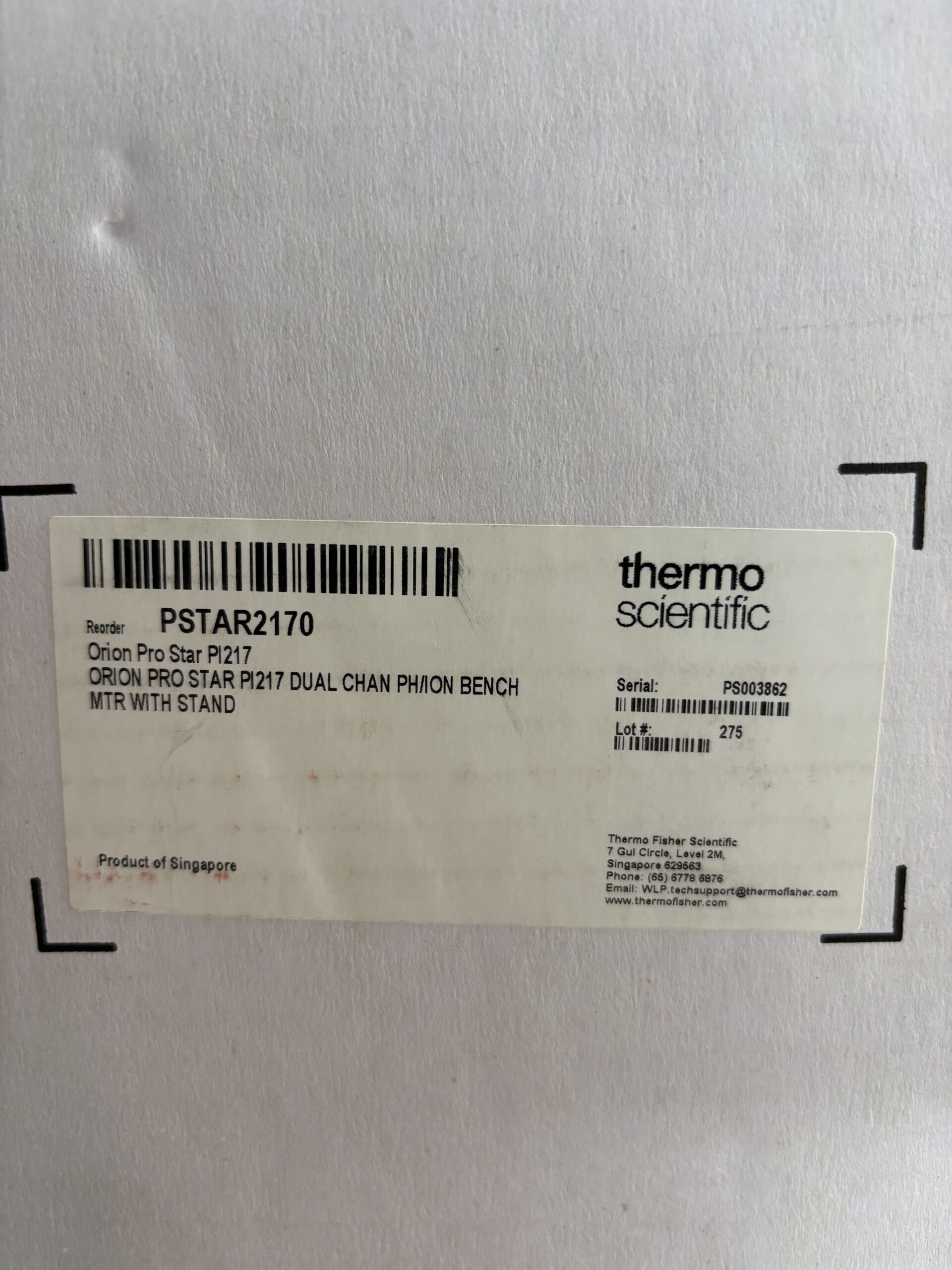 Thermo Scientific Orion Pro Star PI217 Dual Channel pH/Ion Bench Meter ...